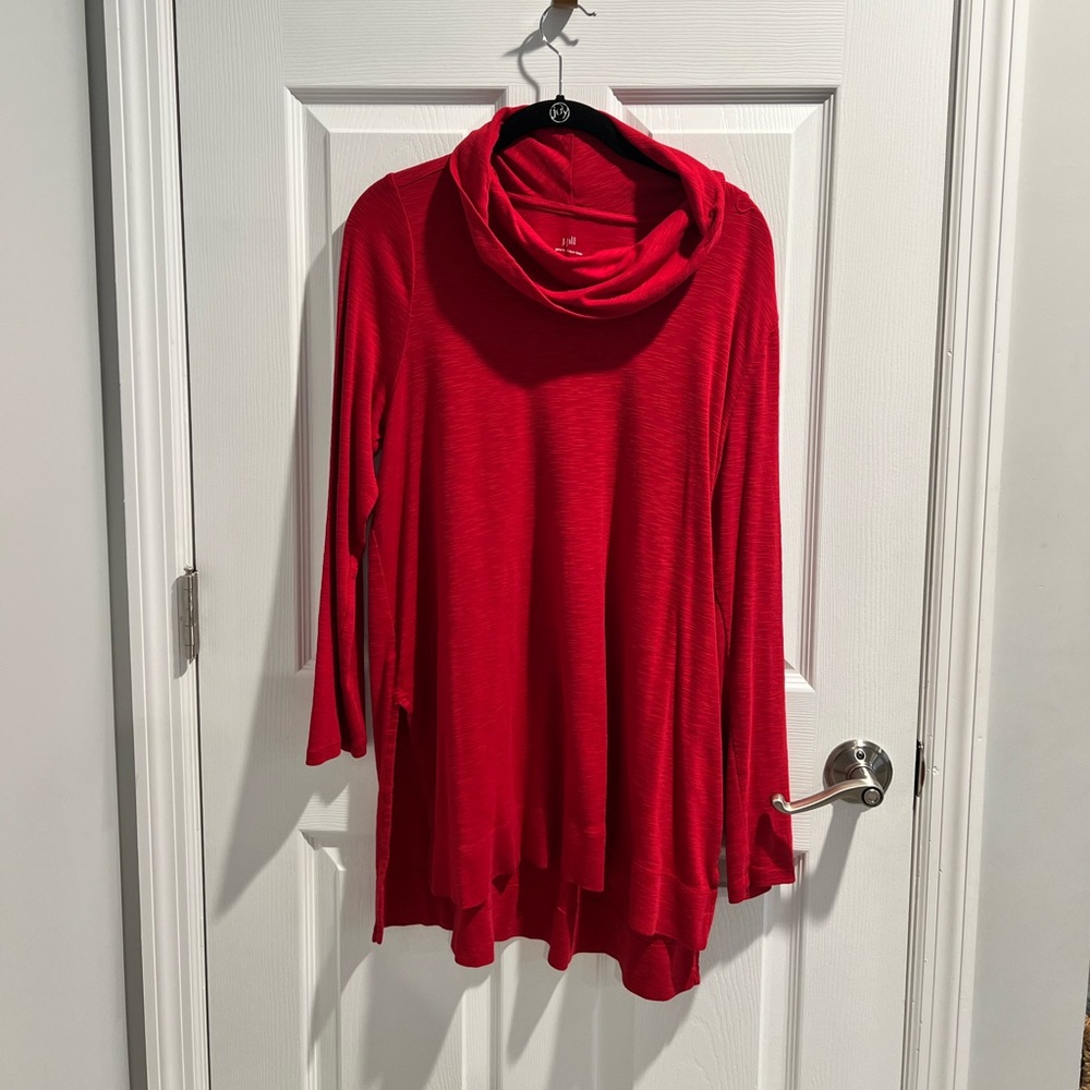 J. Jill red turtleneck L